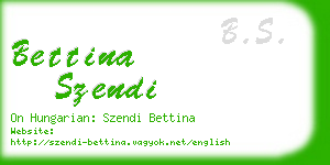 bettina szendi business card